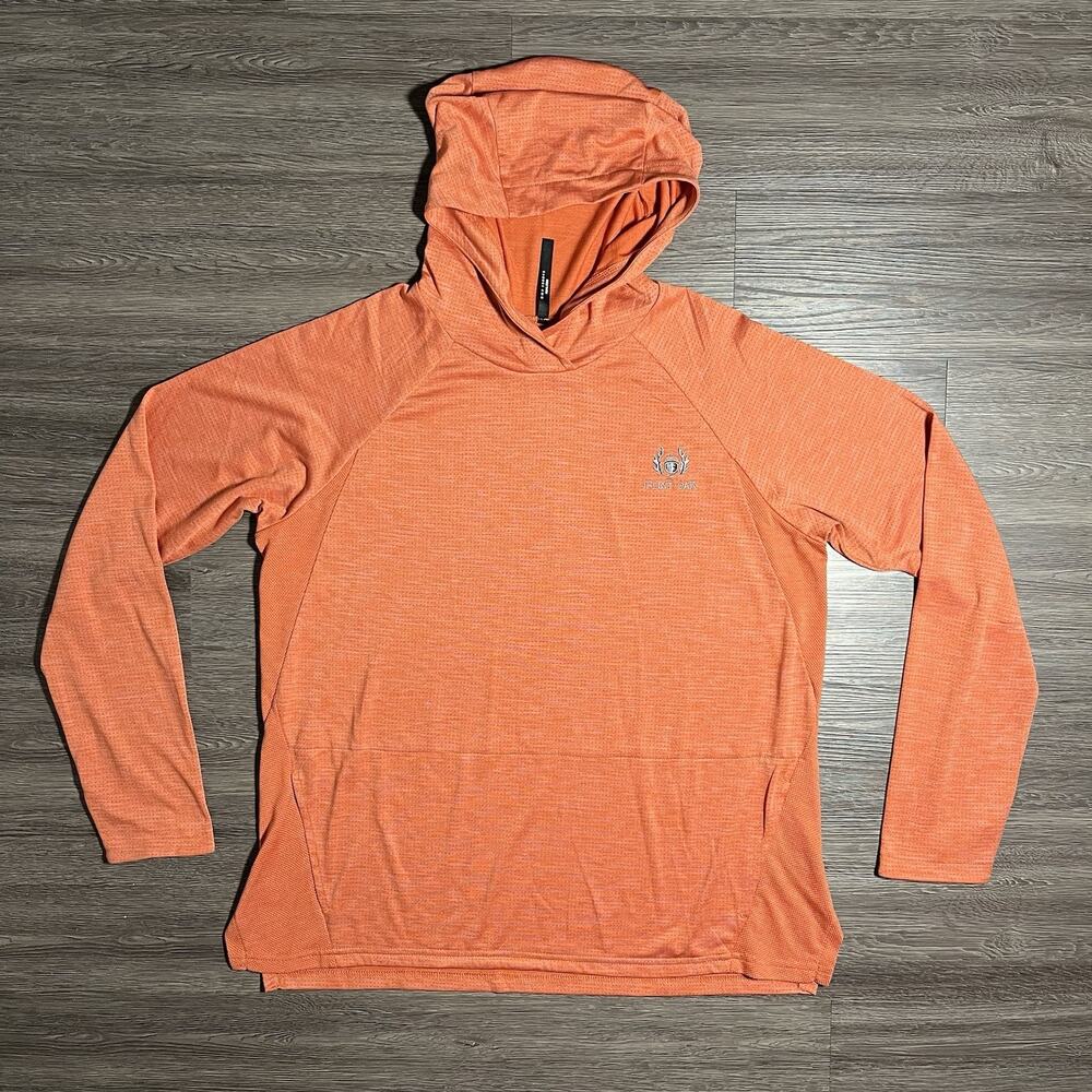 KUHL Engineered Hoody Women's Large Orange Flint Oak Hunting UPF 8466 Hoodie EUC